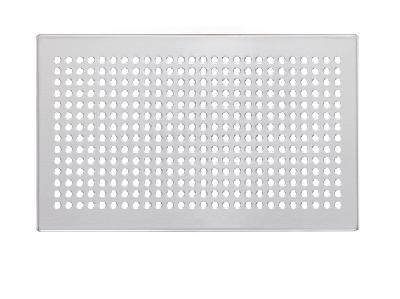 Zehnder_CSY_ComfoGrid CLD_Design_grilles_Roma_CLD_stainless_steel Rendering Zehnder ComfoGrid CLD Comfortable indoor ventilation Front view